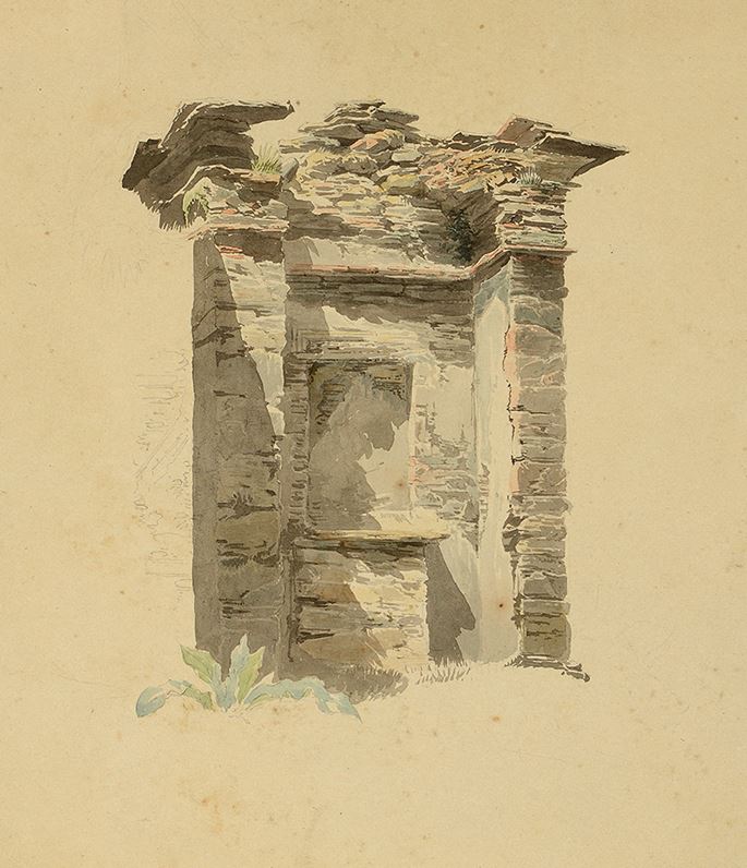 Carl Ludwig FROMMEL - An Ancient Doorway at Tivoli | MasterArt